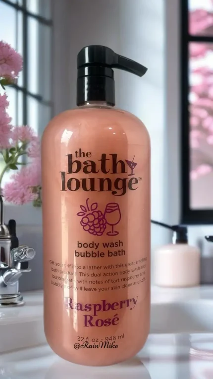 The Bath Lounge Raspberry Rose Body Wash Bubble Bath