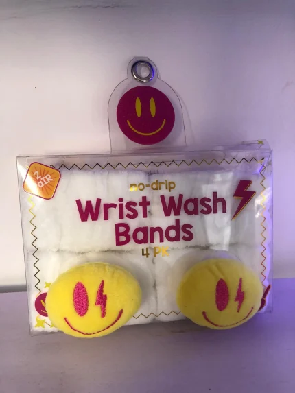 No-Drip Wrist Wash Bands 4Pk