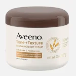 Aveeno Tone + Texture Renewing Night Cream Softens & Smooths Fragrance-Free 8 Oz